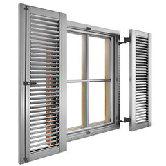 LVDUN Aluminium Frame Fixed Mustang Rear Aluminum Frames Bathroom Glass Metal Window Louver Shutters