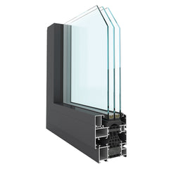 LVDUN Waterproof Double Glazed Casement Aluminium Windows Tilt And Turn Window