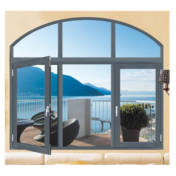 LVDUN circular aluminum windows fully tempered triple glazing picture window