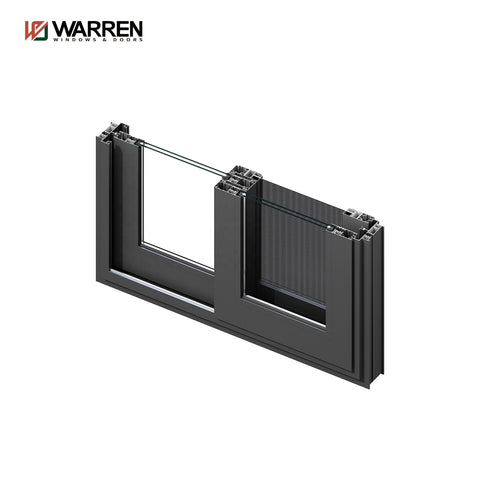 Warren Insulated Aluminium Frame Sliding Glass Window with Mosquito Net Sliding Window for sale
