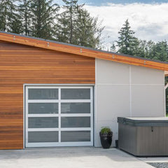 European style aluminum glass garage door