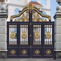 Indian House Main Padbolt Gate Double Leaf Luxury Aluminum Swing Door Matel Gate Security Door Design