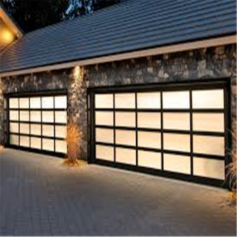 LVDUN China American Quality Standard Customized Aluminum Glass Panel Automatic Garage Door