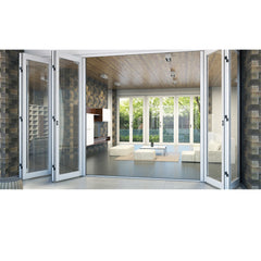 aluminum soundproof door industrial outdoor garage folding door transparent