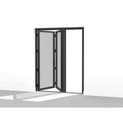 LVDUN Top Window aluminum bi folding door Hardware Patio French Style Folding Door