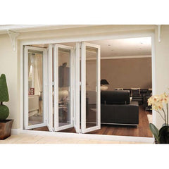 LVDUN Luxurious design heat & hound insulation bifold bi folding style aluminum  interior balcony accordion folding glass door