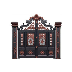 LVDUN American Aluminum Gate Design Decorative Luxury Villa Electric Gate House Aluminum Courtyard Entrance Main Gate For Sale