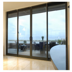 Insulated Balcony Sound Proof Unbreakable Tempered Glass Aluminum Sliding Patio Door Exterior Glass Door