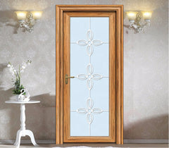 LVDUN European Style Interior Door Designs Aluminium Bathroom Toilet Glass Swing Doors