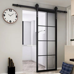 LVDUN wholesale soundproof interior wrought iron sliding barn doors for house