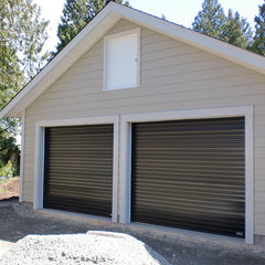 LVDUN Wooden Panels Remote Control Garage Door Solid Wood Garage Door