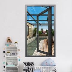 LVDUN new design thermal break aluminum french casement/ swing glass window