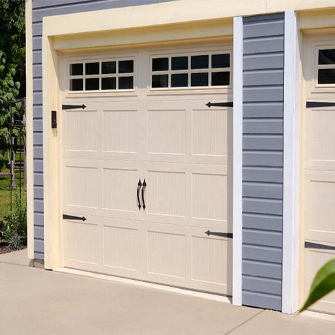 LVDUN New Technology Modern Style Barn Grooved Panel Garage Door with glass window