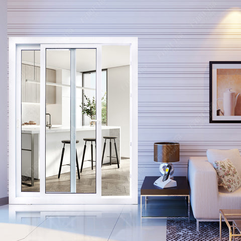 LVDUN Customized upvc/ pvc/ plastic glass sliding door for sale