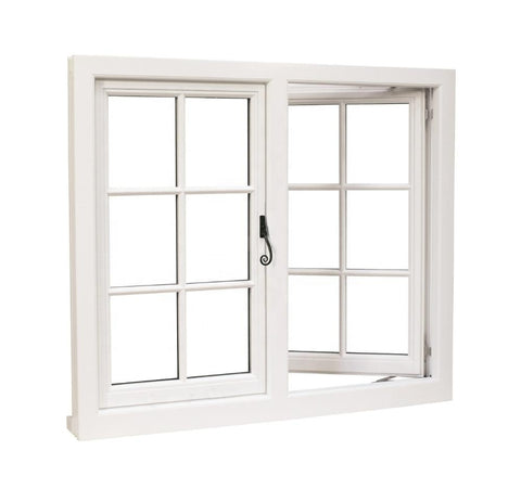 LVDUN Deluxe Designs Double Clear Glazed Glass PVC French Casement Window Soundproof