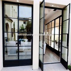 LVDUN Hot sale Steel sliding barn door wrought iron frame sliding door with track