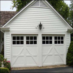 LVDUN Exterior Overhead Sectional Solid Wood Automatic Garage Door