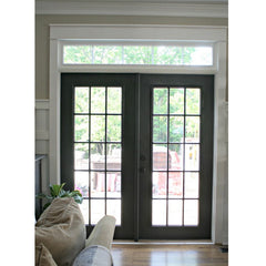 LVDUN Top Window Lite French Door Aluminum CE Certification European Style Double French Door