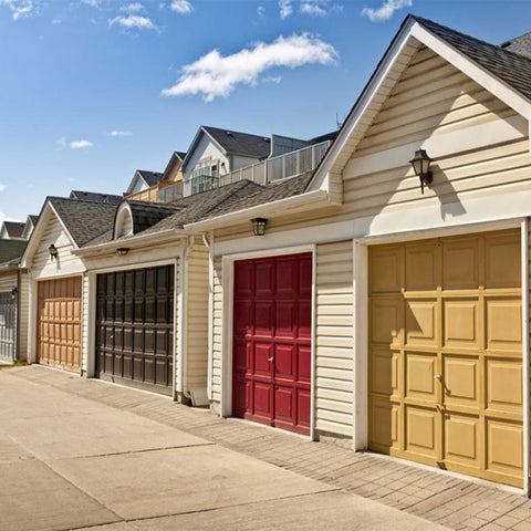 LVDUN New Technology Modern Style Barn Grooved Panel Garage Door with glass window