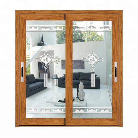 LVDUN Aluminum used sliding glass doors sale,Soundproof double glass aluminium sliding door