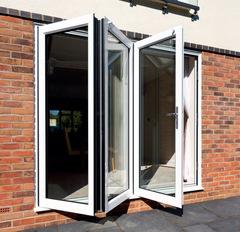LVDUN aluminium frame folding door folding glass aluminum folding door and window polycarbonate folding door