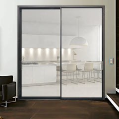 LVDUN aluminum glass sliding doors windows/ Slim Frame Aluminum Sliding Door/ Narrow Frame Push-pull Door