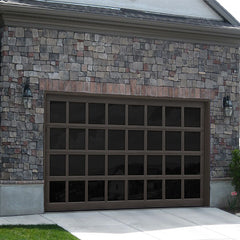 LVDUN China Aluminum frame frosted glass panel garage door high quality