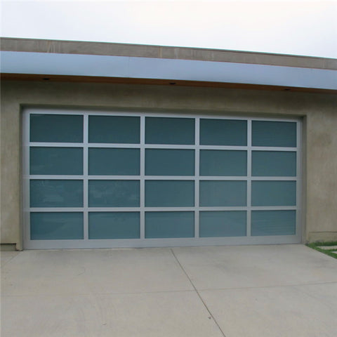 LVDUN Low price residential horizontal aluminum glass sectional garage door