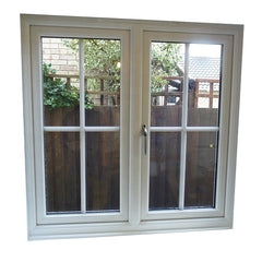 LVDUN Deluxe Designs Double Clear Glazed Glass PVC French Casement Window Soundproof