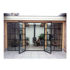 LVDUN Top Window Lite French Door Aluminum CE Certification European Style Double French Door