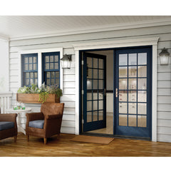 LVDUN Top Window Lite French Door Aluminum CE Certification European Style Double French Door