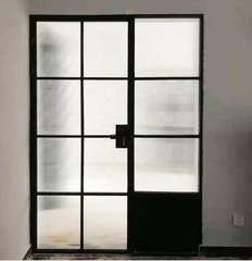 LVDUN Australia standard Front Glass Entrance Pivot Main Frame Wrought Iron Door Design