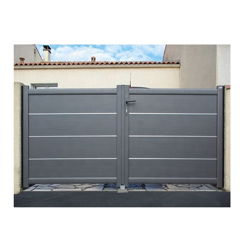 LVDUN Customized Front Aluminium Double Driveway Gate Electronic Security Door For Outdoor Garden