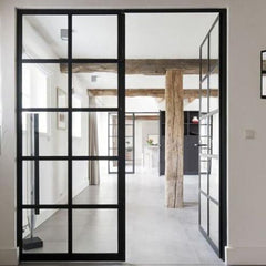 LVDUN Popular french style steel double bedroom door