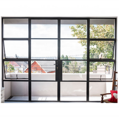 LVDUN latest steel window grill design black steel framed door and windows for australia
