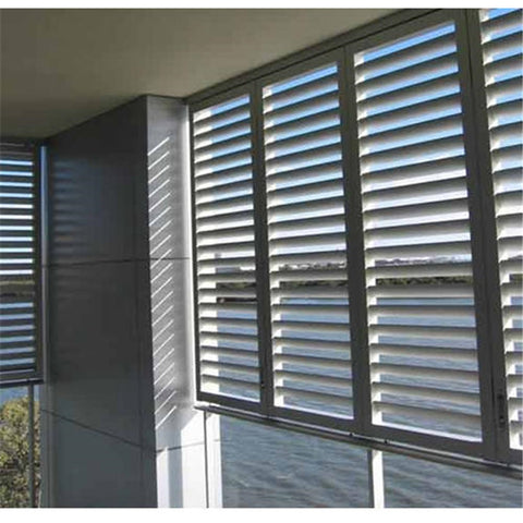 LVDUN Aluminium Frame Fixed Mustang Rear Aluminum Frames Bathroom Glass Metal Window Louver Shutters