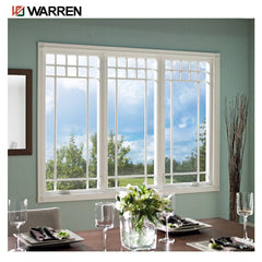 Warren Modern Window Grill Design Aluminum Sliding Double Tempered Safety Glass Casement Windows