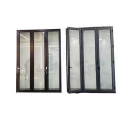 LVDUN 96x80 sliding patio door bifold doors aluminium folding patio