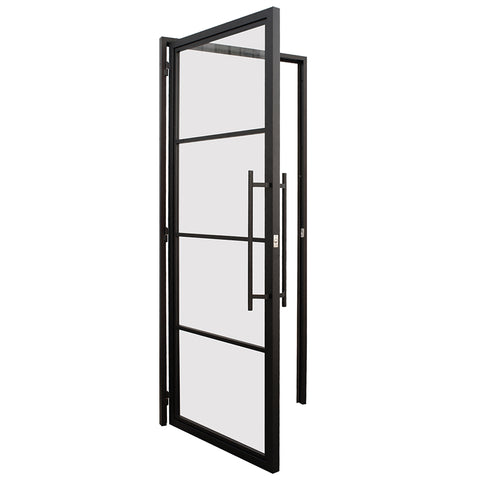 LVDUN Glass shower metal barn door with hardware