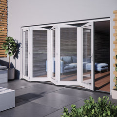 LVDUN 16 foot sliding glass door with fully tempered double glazing Low-e bi-folding doors for sale