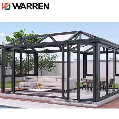 Customized prefabricated aluminum glass solarium sunroom