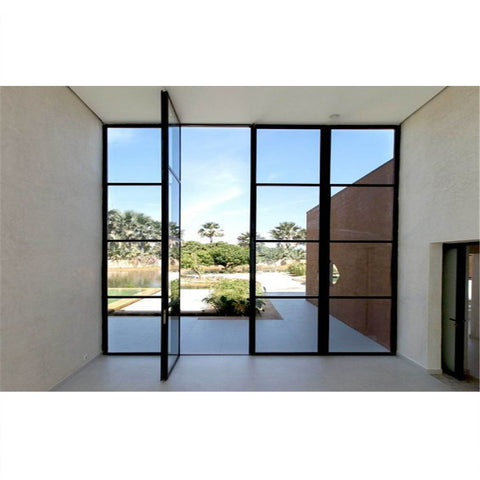 LVDUN Modern Design Exterior Security Steel Door Price  steel window and door