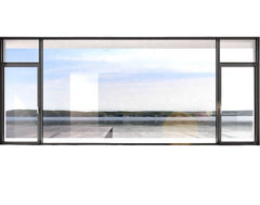 LVDUN New design Narrow frame office apartment double hung windows thermal break aluminum awning window