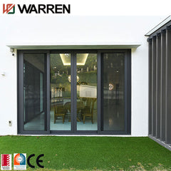 Hidden slide door aluminum glass interior folding sliding door