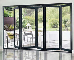 LVDUN 16 foot sliding glass door with fully tempered double glazing Low-e bi-folding doors for sale
