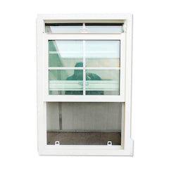 LVDUN Upvc Frame Tempered Glass Pvc Double Hung Window Vertical Sliding Vinyl Window
