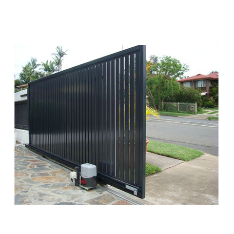 LVDUN Modern Design Motorized Automatic Aluminum Driveway Gate Louver Fence Gate For Home And Garden