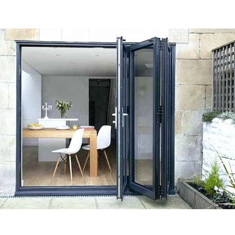 LVDUN China Manufacturer Folding Patio Doors Prices Lowes Glass Bifold Used Exterior Doors For Sale