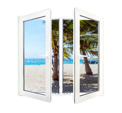 customized design impact resistant PVC swing window