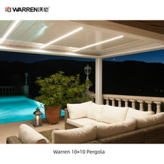 Warren 10x10 outdoor louvered roof pergola with aluminum alloy